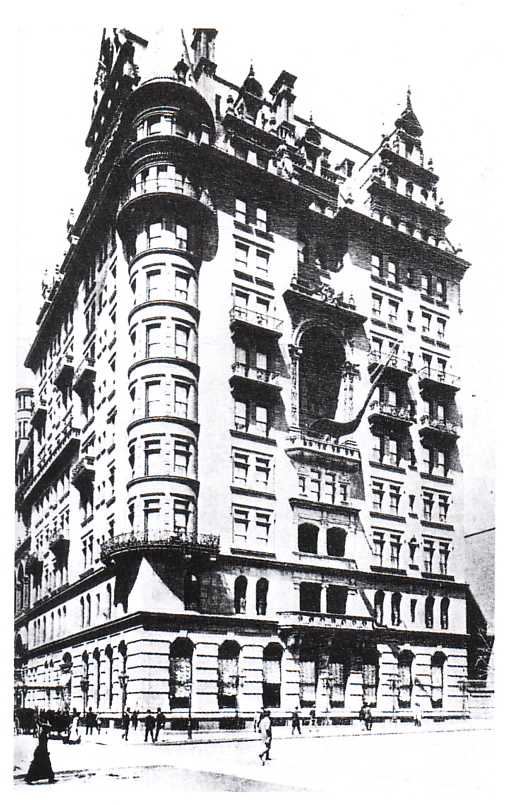 la hotelo Waldorf-Astorio dum la jaro 1900